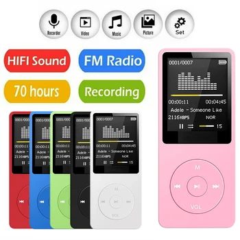 MP3 Predvajalnik, USB Polnjenje prek kabla USB Snemanje Digitalni Zaslon Multimedijski Izgub Prenosne Žep Šport Tek, Hoja Predvajanje Glasbe