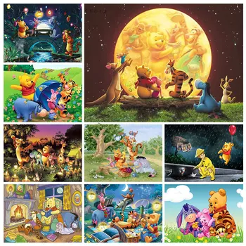 Platno Stensko Slikarstvo Umetnost Spalnica Dekoracijo Doma Risanka Winnie the Pooh Disney Anime Plakatov In Fotografij Kawaii Soba Dekor